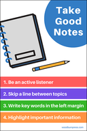 Study Poster Notes Study Skills Poster Package – Woodburn Press