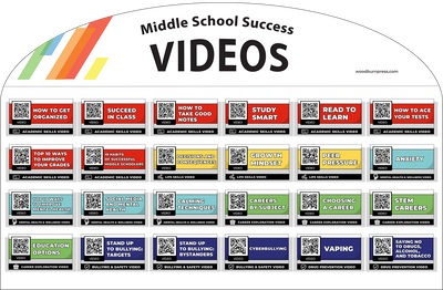 Middle School Success 24-Pocket Video Card Display Package