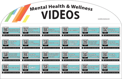 Mental Health and Wellness 24-Pocket Video Card Display Package