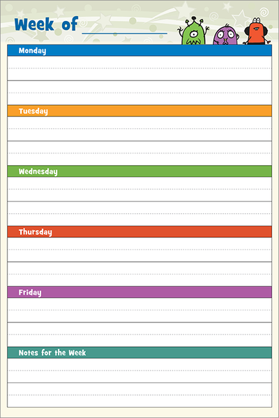Primary Planner Wall Chart