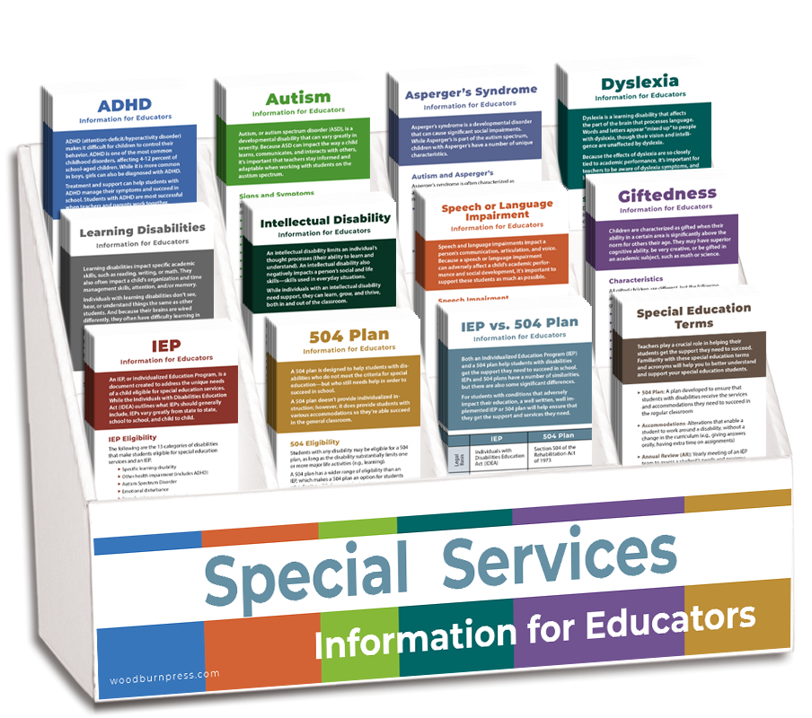 Special Services - Information for Educators Rack Card Display Package