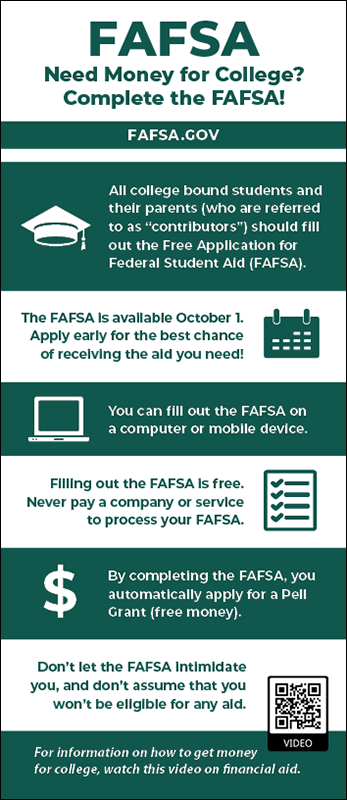 FAFSA Rack Card Handout