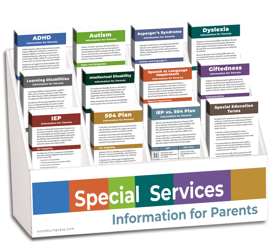 Special Services - Information for Parents Complete Rack Card Display Package