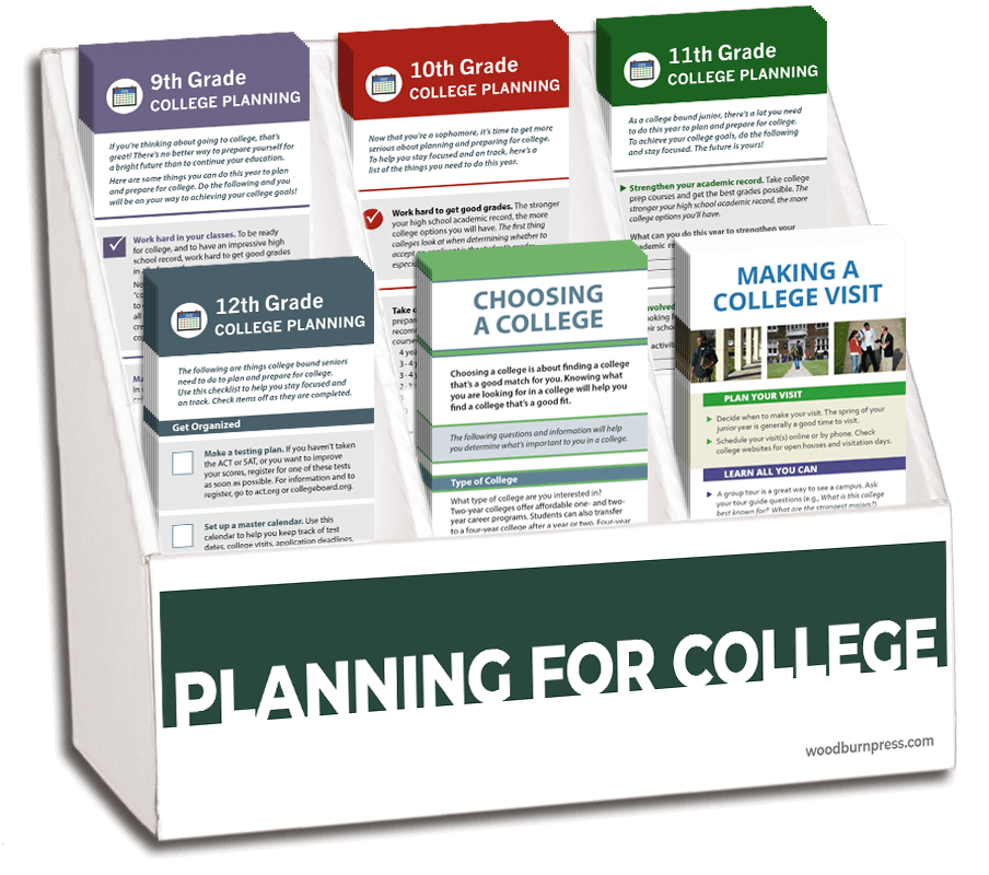 Planning for College Rack Card Display Package